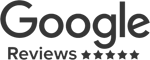 The image shows the Google Reviews logo with the Google wordmark and three stars below. Top it at 140 characters, always ending the sentence.