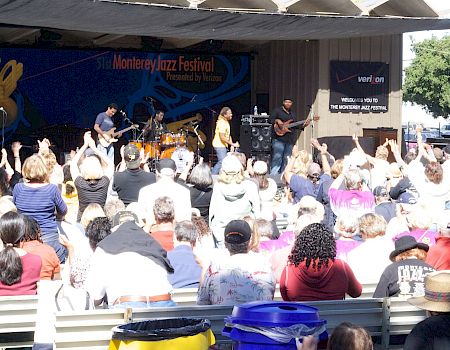 A musician performing at the 2008 Monterey Jazz Festival